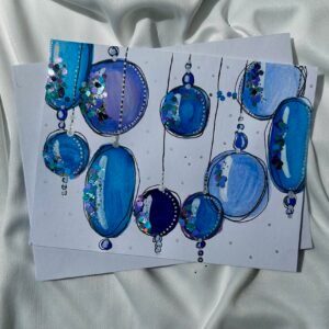 Acrylic Painted Ornaments Celebration Card - "Celebrate"