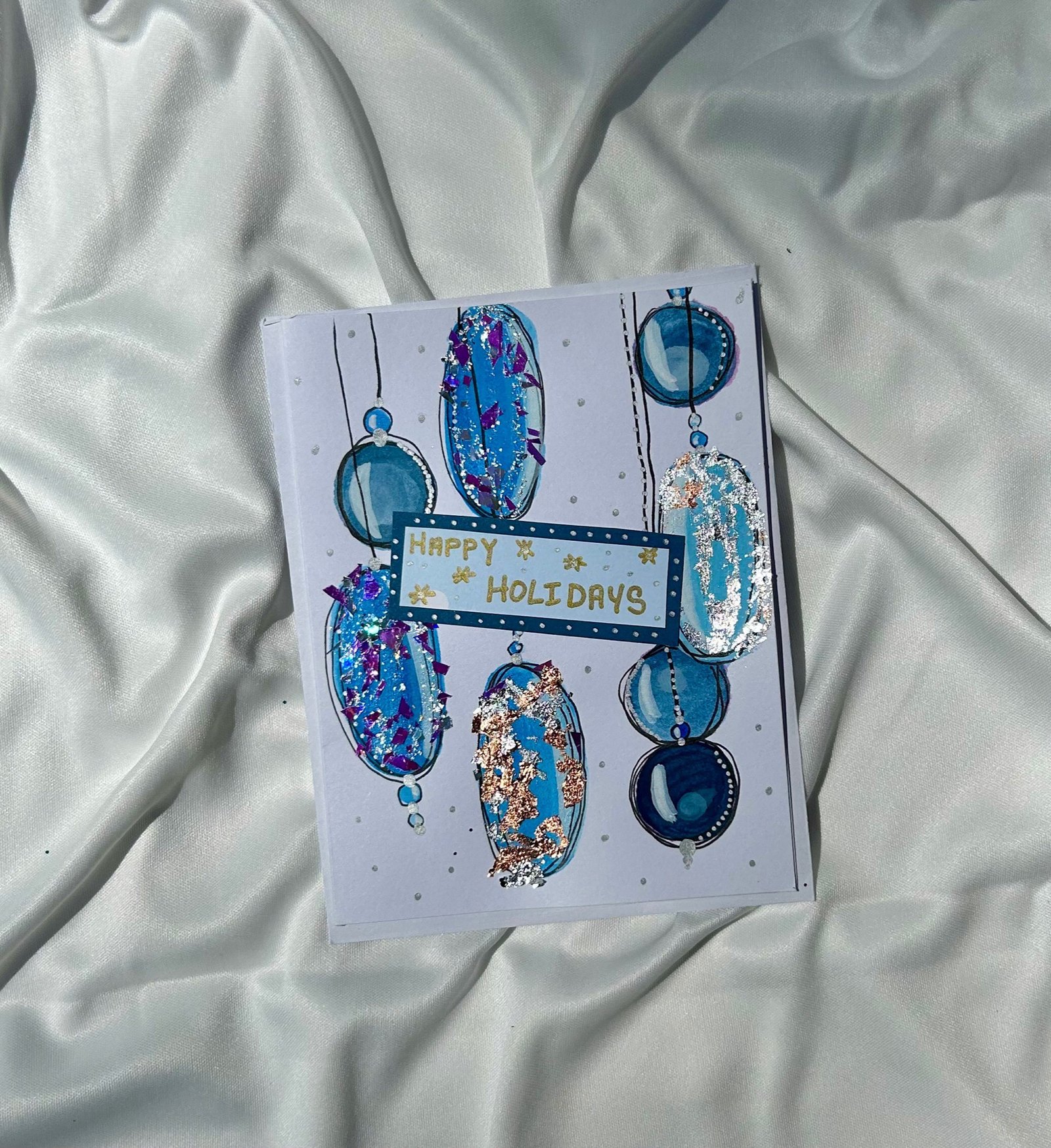 Acrylic Painted Ornaments Celebration Card - "Celebrate" - Image 5