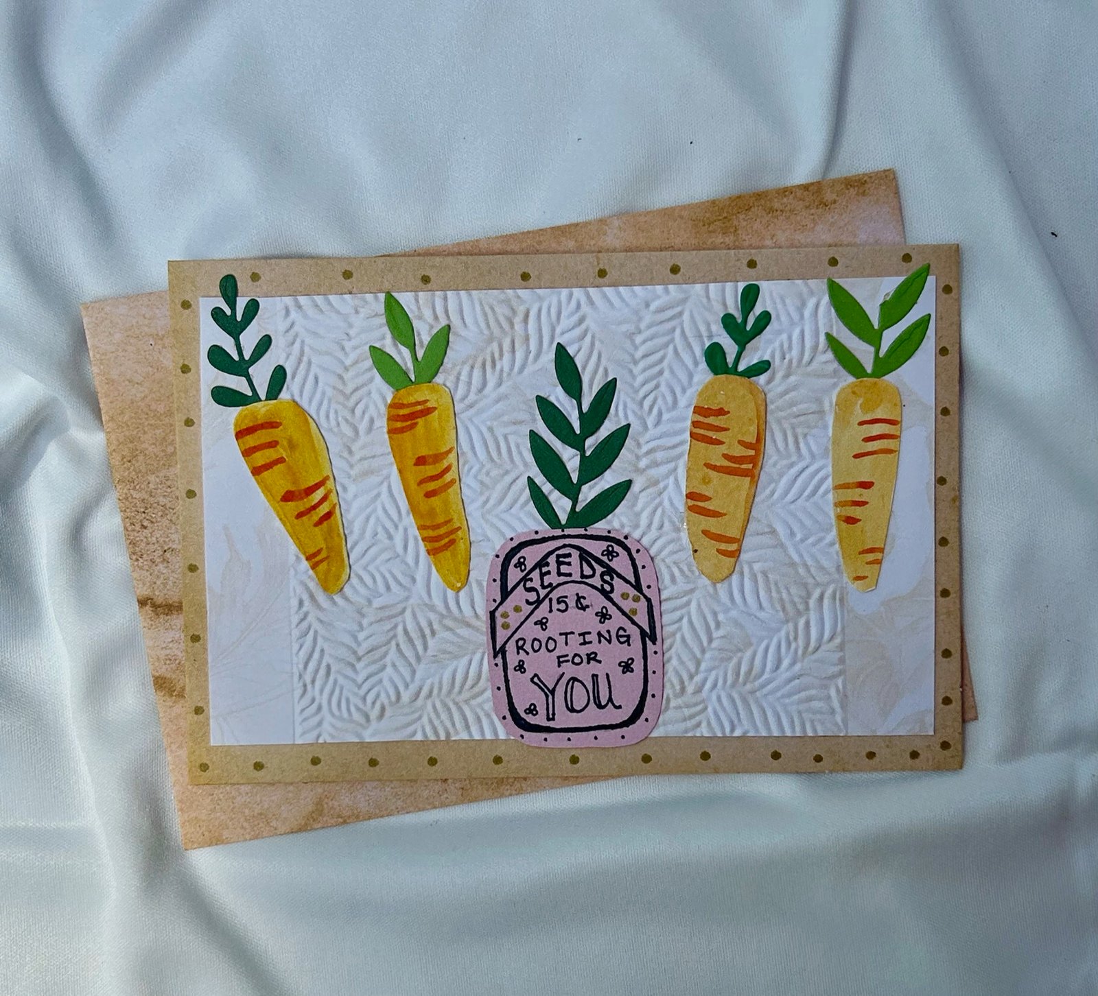 Handmade Encouragement Greeting Card - "Rooting For You" - Image 5