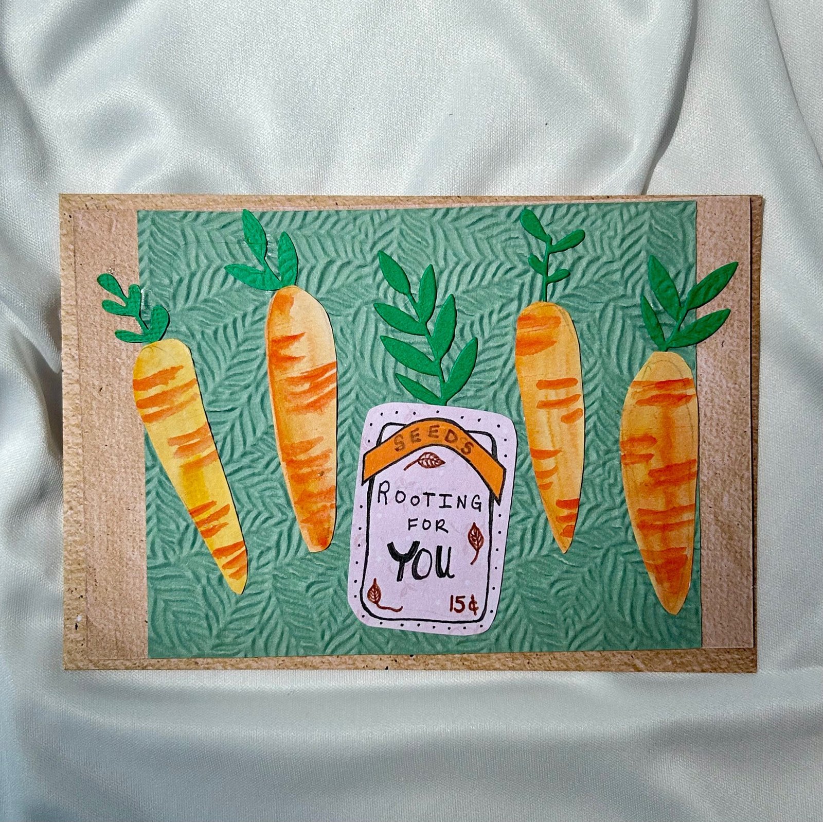 Handmade Encouragement Greeting Card - "Rooting For You"